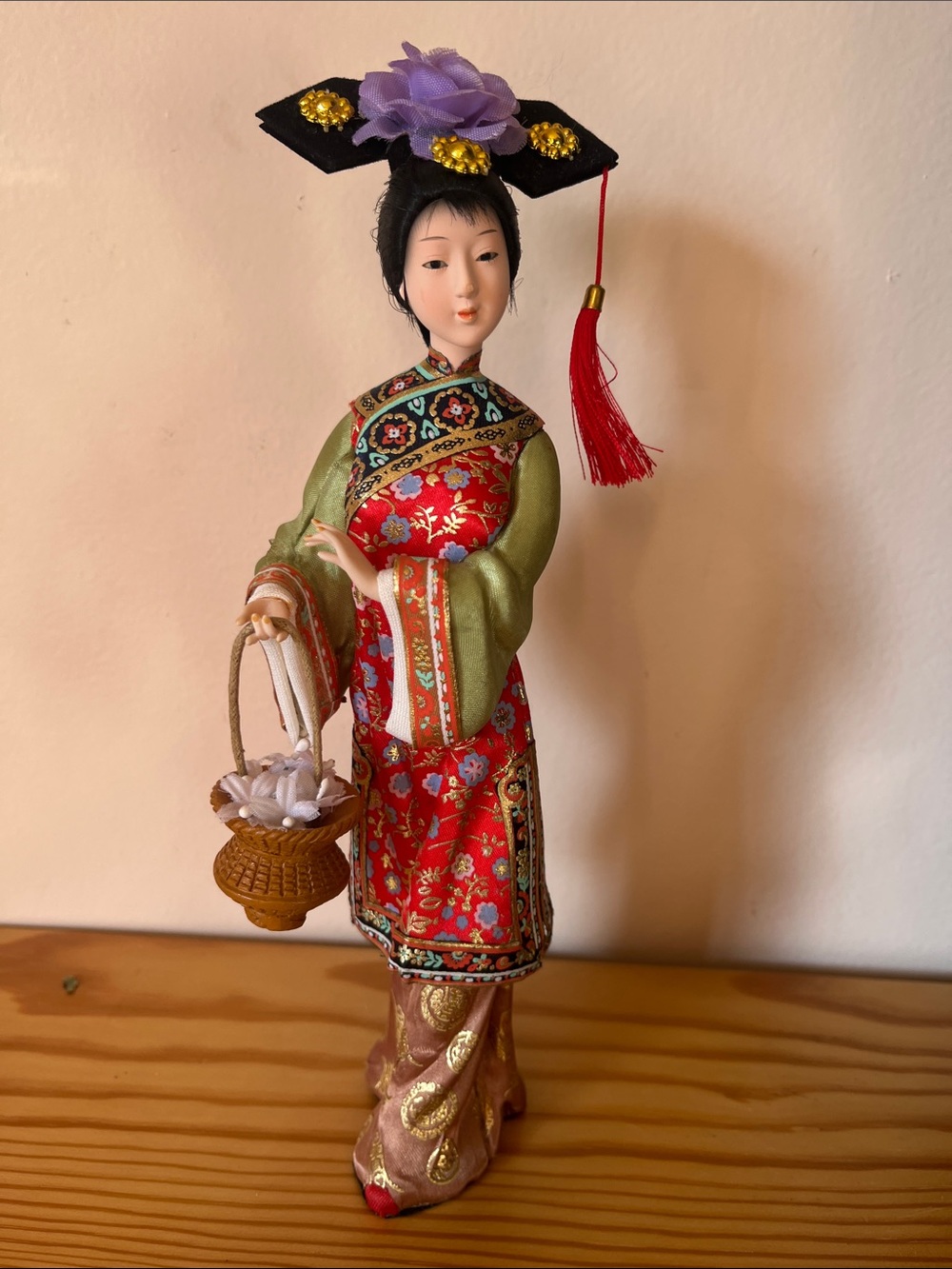 Vintage Chinese Traditional Silk Figurine Doll